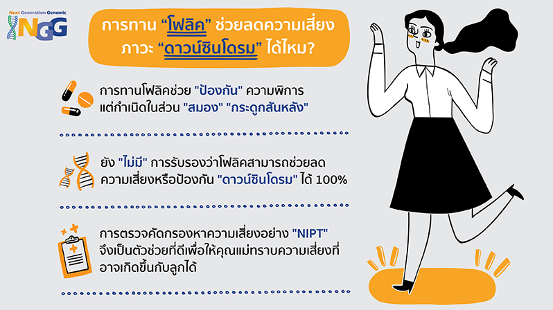 การทานโฟลิคช่วยลดความเสี่ยงภาวะดาวน์ซินโดรมได้ไหม?