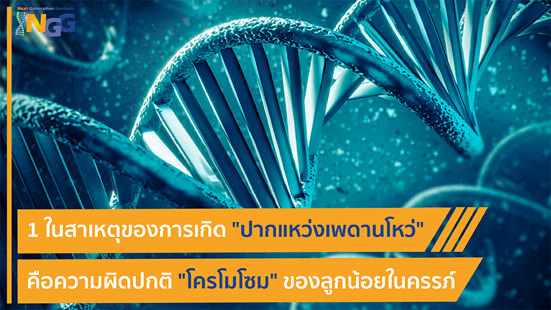 1 ในสาเหตุของการเกิดปากแหว่งเพดานโหว่ คือ ความผิดปกติโครโมโซมของลูกน้อยในครรภ์