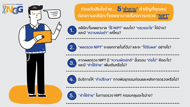 ก่อนตัดสินใจจ่าย: 5 คำถามสำคัญที่แม่ต้องถามคลินิก/โรงพยาบาลเรื่องการตรวจ NIPT
