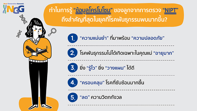 ทำไมการรู้ข้อมูลโครโมโซมของลูก จากการตรวจ NIPT ถึงสำคัญที่สุดในยุคที่โรคพันธุกรรมพบมากขึ้น?